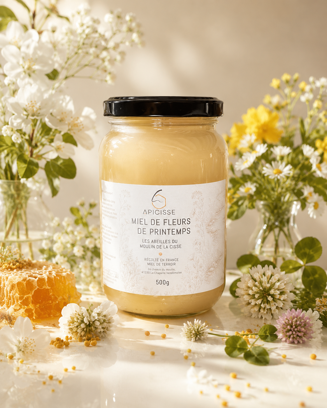Miel de fleurs de printemps — pot 500 g